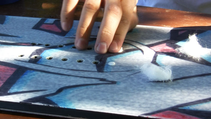 Fill Binding Holes on Blank Snowboard