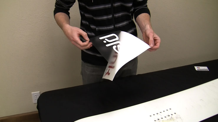 Remove backing from vinyl